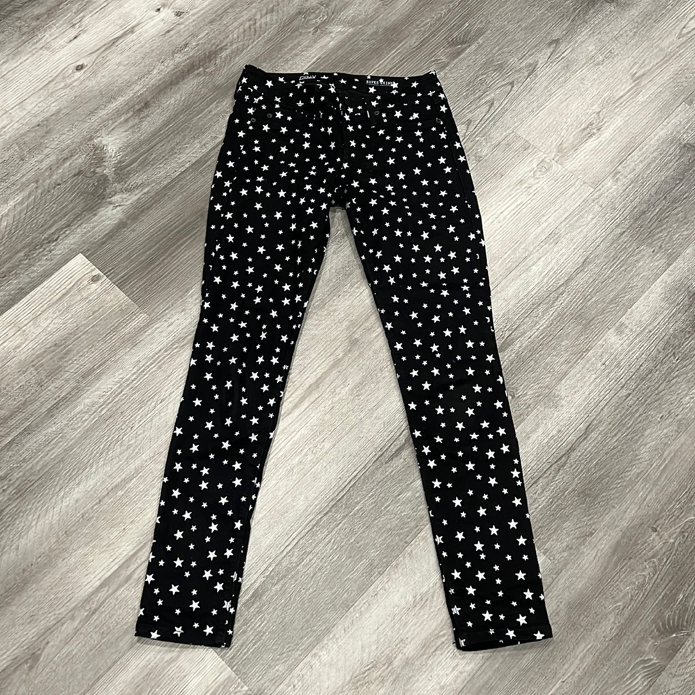 Gray by Saks Fifth Avenue Black and White Star Print Pants, size 26